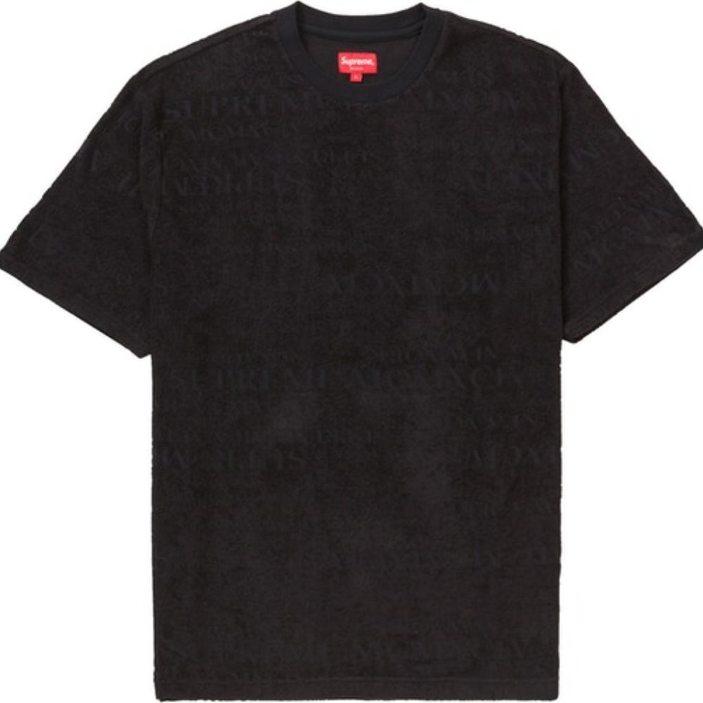 NWT Supreme MCMXCIV Terry S/S Top Black
